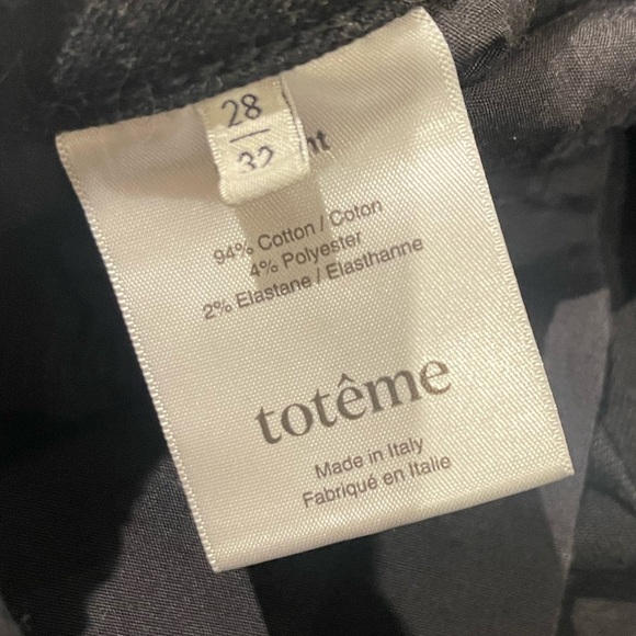 Toteme Black Straight Leg Jean size 28 quiet luxury denim - Picture 10 of 14